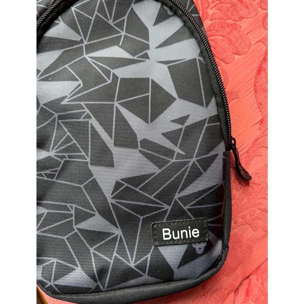 Bunie Geometric Pattern Black And Gray Crossbody … - image 2